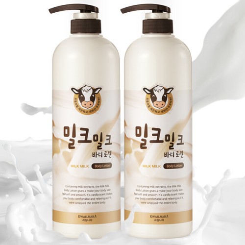 밀크밀크 우유 바디로션 1000ml X2개 대용량